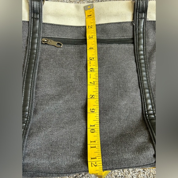 Wxnow black and beige thick quality denim canvas tote - Picture 7 of 10